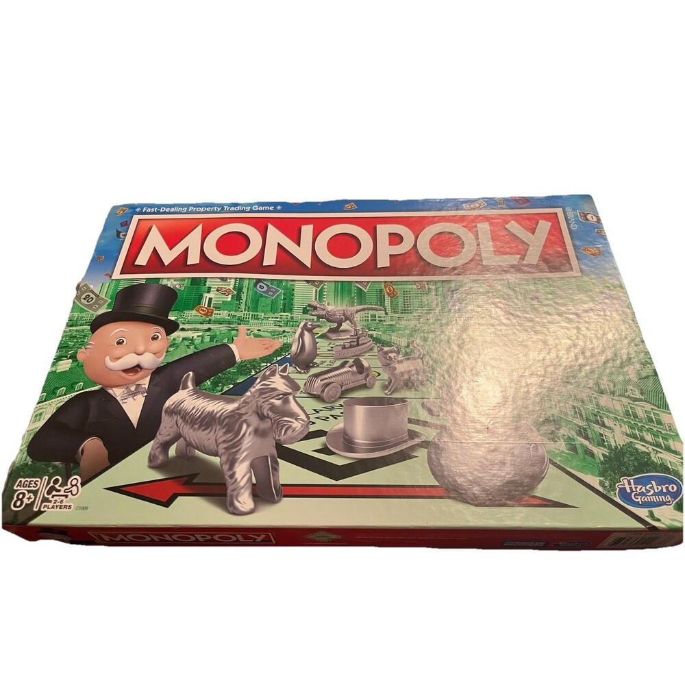 Monopoly Classic Board Game 2017 Edition Open Box ALL PIECES COUNTED AND PRESENT